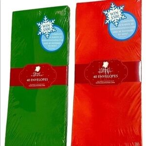 Great Papers Holiday celebration festive Red Green envelopes 40 pack
